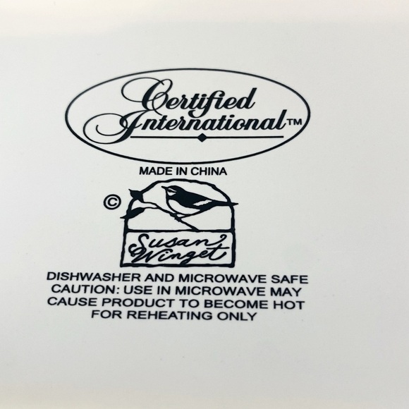 Certified International Sweet Bunny Square Platter 12” x 12” - Picture 4 of 4